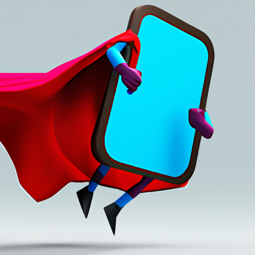 cell phone with legs and flying cape